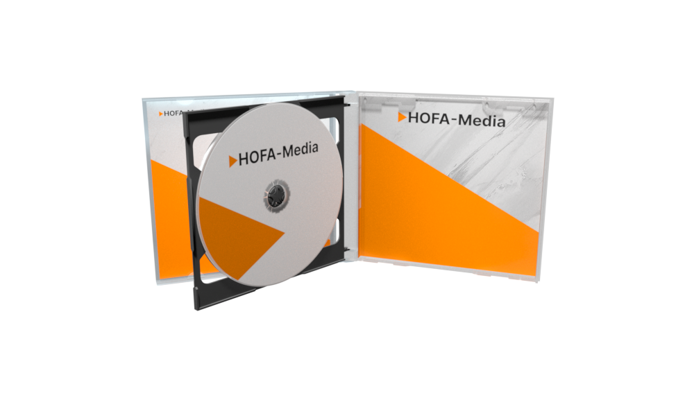 Setartikel Doppel-CD Box, tray transp.